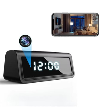 Wi-Fi Spion Kamera - Indbygget i Mini Ur med IR Night Vision